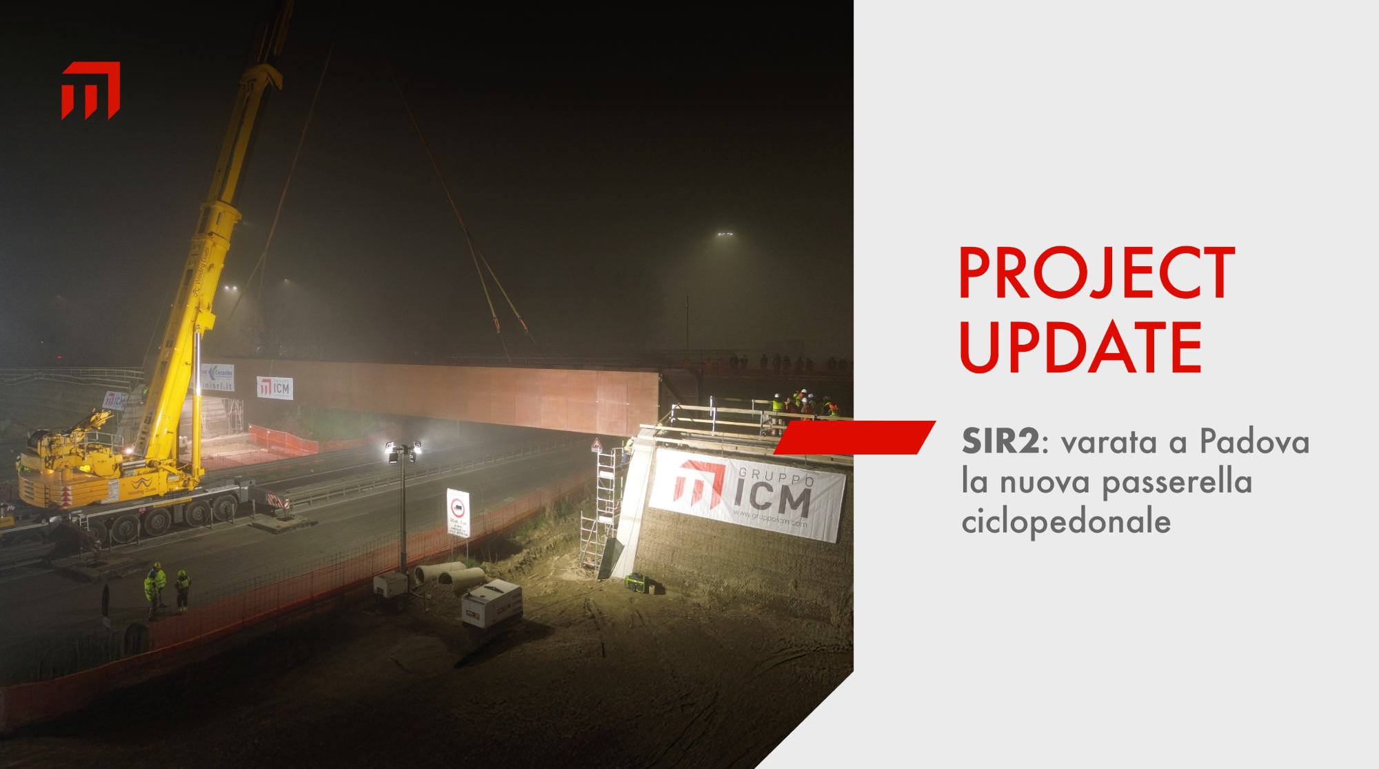 SIR2: varata a Padova la nuova passerella ciclopedonale