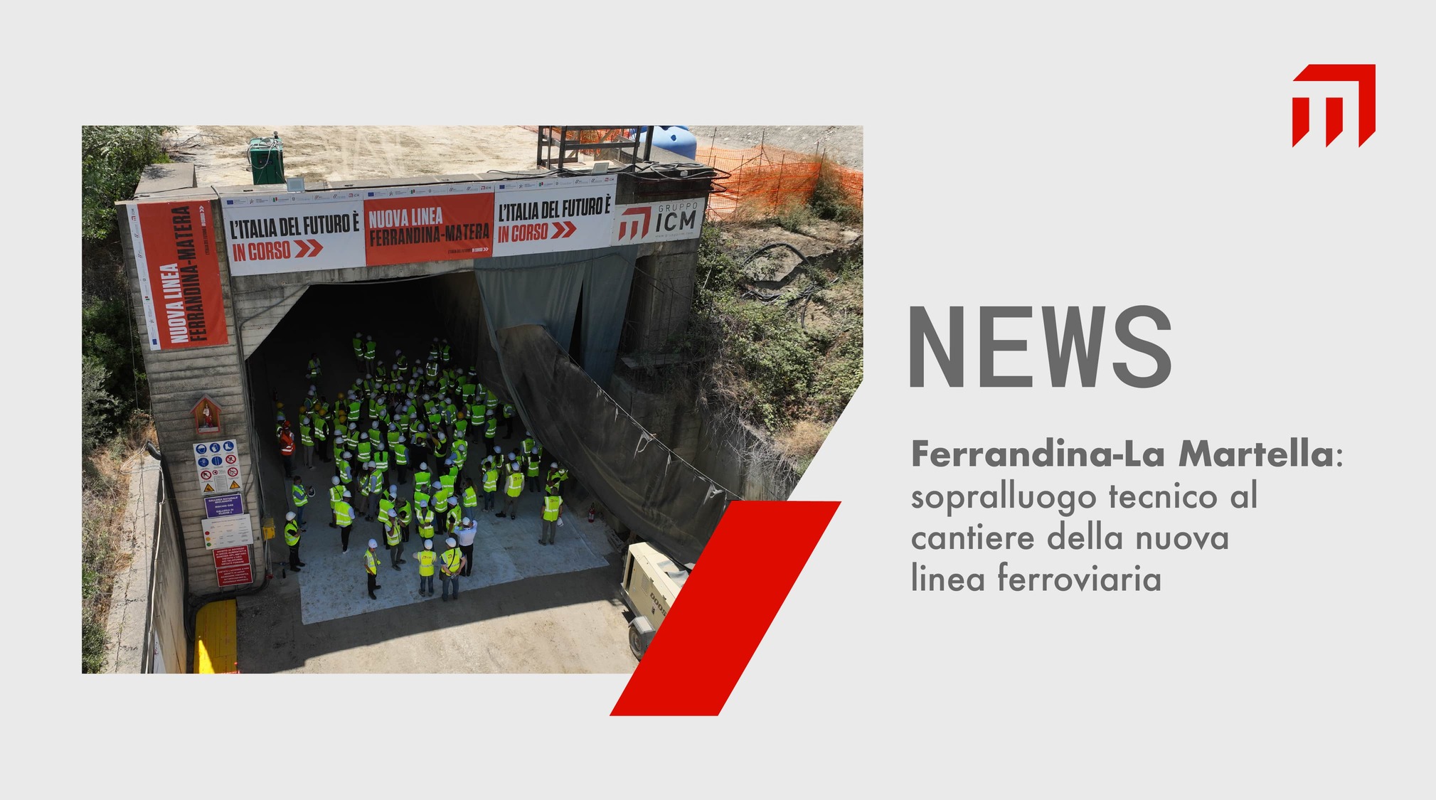 Ferrandina-La Martella: sopralluogo tecnico al cantiere della nuova linea ferroviaria